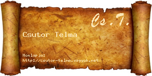 Csutor Telma névjegykártya